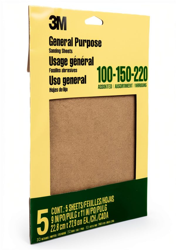 3M Sandpaper Sheets Assorted Grit Aluminum Oxide 9x11-1