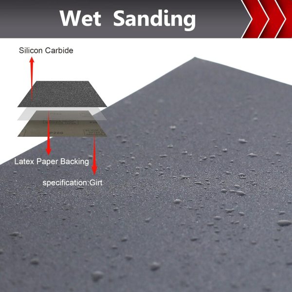 BOSHCRAFT Wet Sandpaper Set Aluminum Oxide Anti Clogging-2