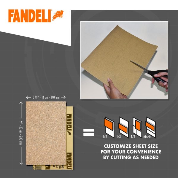 Fandeli Sandpaper Sheets Aluminum Oxide Grit Selection-5