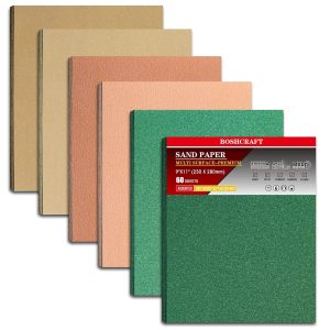 BOSHCRAFT Sandpaper Sheets Aluminum Oxide Assorted Grit-0