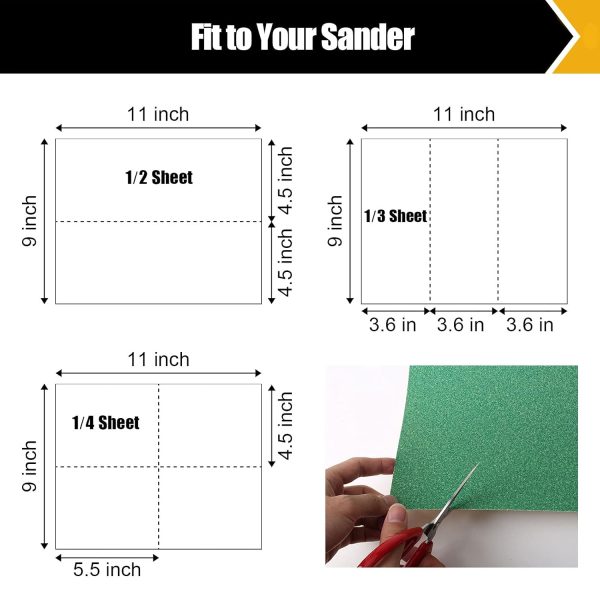 BOSHCRAFT Sandpaper Sheets Aluminum Oxide Assorted Grit-2