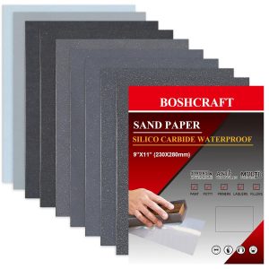 BOSHCRAFT Wet Sandpaper Set Aluminum Oxide Anti Clogging-0