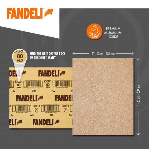 Fandeli Sandpaper Sheets Aluminum Oxide Grit Selection-2