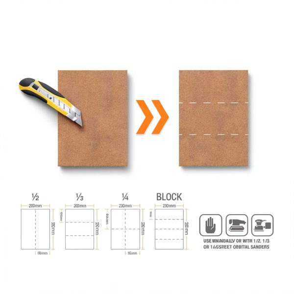 Fandeli 60 Grit Sandpaper Sheets Multipurpose Wood Metal-3