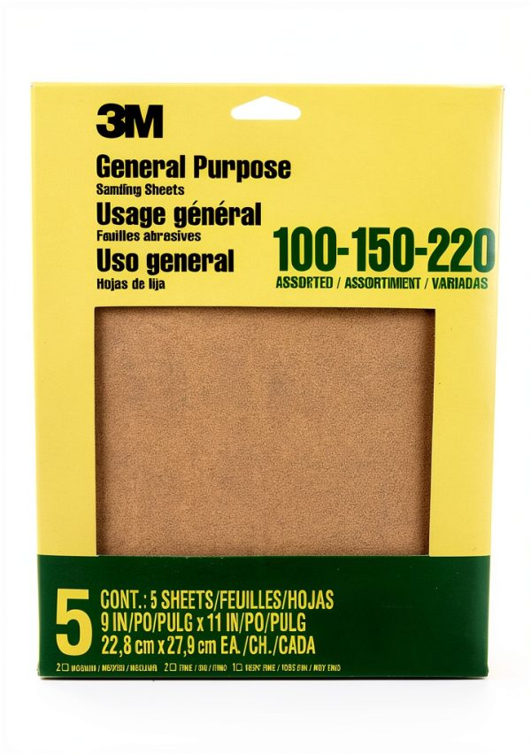 3M Sandpaper Sheets Assorted Grit Aluminum Oxide 9x11-0
