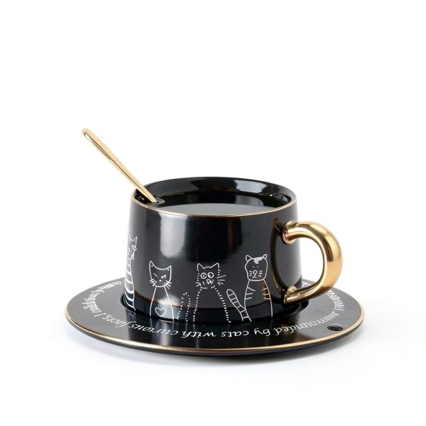 Cat Coffee Cup Set WeyMax Ceramic Cat Design-2