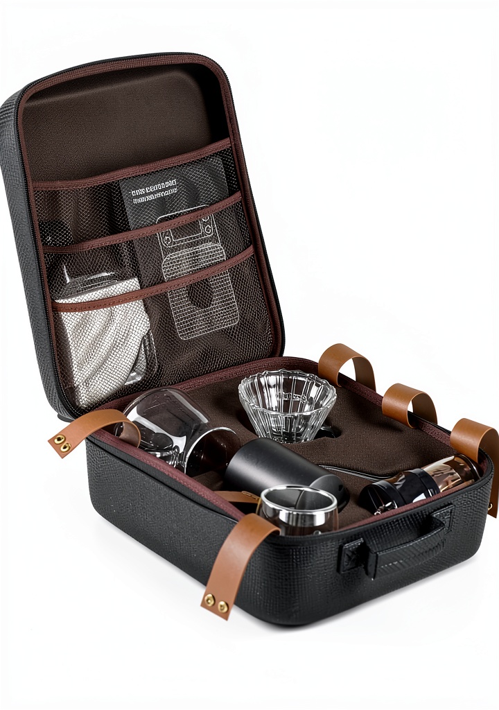 WEEILYAM travel coffee maker set up on a campsite