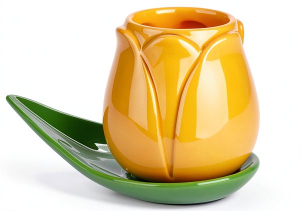 Tulip Ceramic Coffee Set Balvi Hand‑Painted 4‑Piece-4