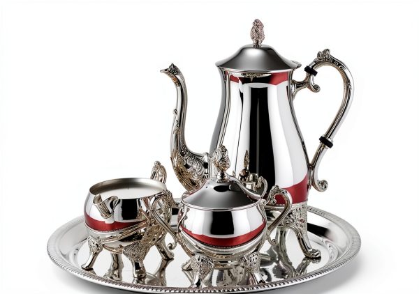 Silver Coffee Serving Tray Godinger Polished Round-1