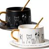 Cat Coffee Cup Set WeyMax Ceramic Cat Design-5