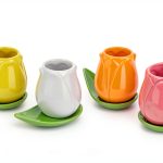 Tulip Ceramic Coffee Set Balvi Hand‑Painted 4‑Piece-0