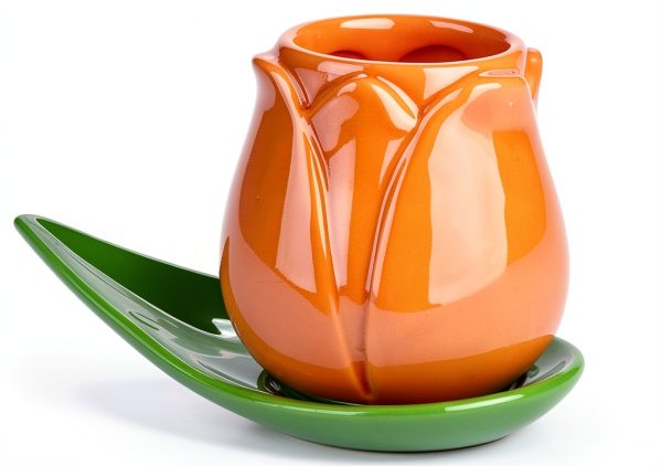 Tulip Ceramic Coffee Set Balvi Hand‑Painted 4‑Piece-6