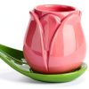 Tulip Ceramic Coffee Set Balvi Hand‑Painted 4‑Piece-7