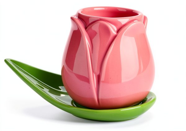 Tulip Ceramic Coffee Set Balvi Hand‑Painted 4‑Piece-7
