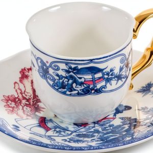 Seletti Ceramic Cup and Saucer Multicolor Eufemia-0