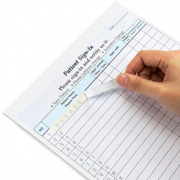 Patient Sign In Sheets 8.5x11 Moinchore HIPAA 25‑Sheet Label Set-4