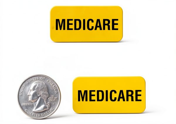 Carstens Medicare Alert Stickers Yellow Black 1.5x0.75 Roll of 100-4