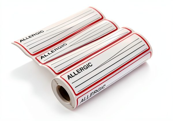 Carstens Medical Stickers Allergy Alert Labels Red White Black 200pcs-2