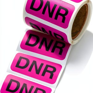 Carstens Medical Stickers DNR Alert Purple Black Roll of 100 1.5" x-0