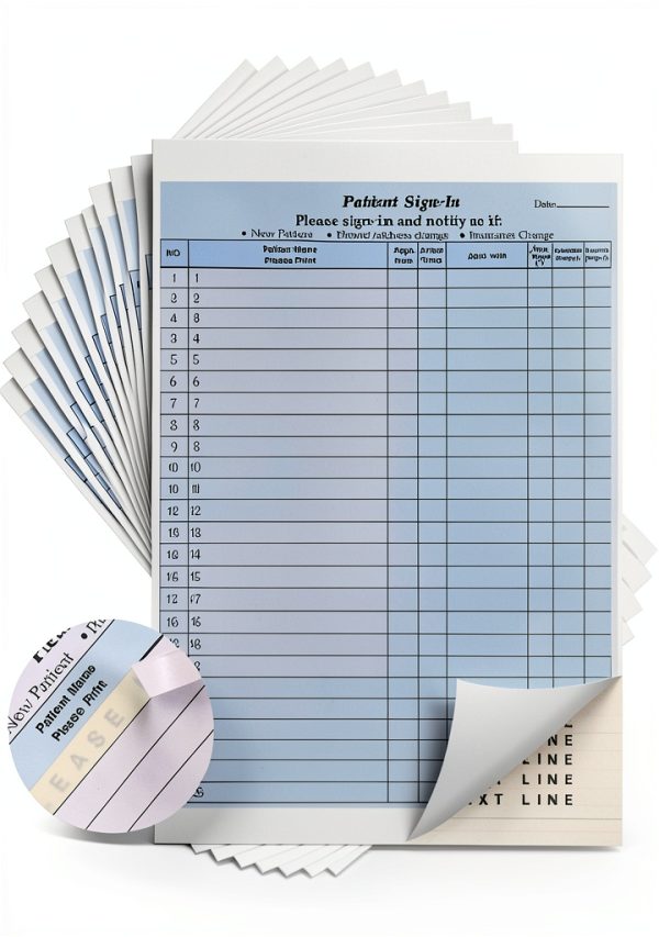 Patient Sign In Sheets 8.5x11 Moinchore HIPAA 25‑Sheet Label Set-7