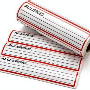 Carstens Medical Stickers Allergy Alert Labels Red White Black 200pcs-0