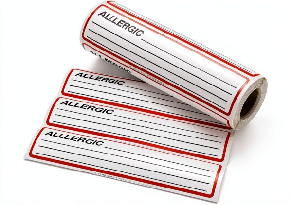 Carstens Medical Stickers Allergy Alert Labels Red White Black 200pcs-0