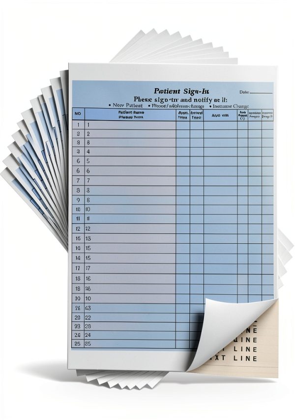 Patient Sign In Sheets 8.5x11 Moinchore HIPAA 25‑Sheet Label Set-0