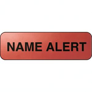 Paper Label PDC Healthcare Red Name Alert 1.25"x0.375" 1000pcs-0