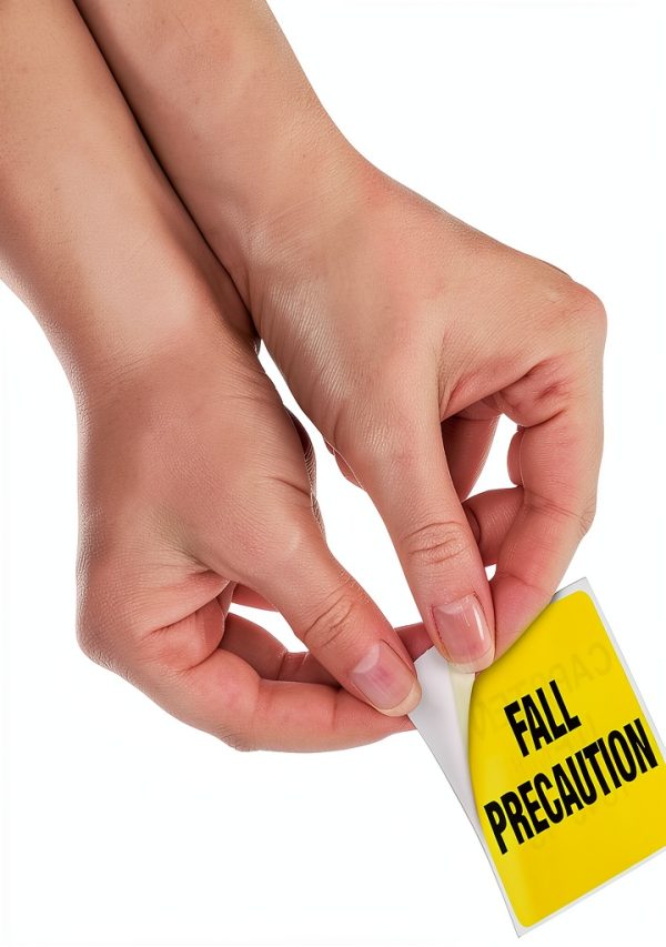 Carstens Medical Stickers Fall Precaution Yellow/Black 2.5x2.5 100pcs-3