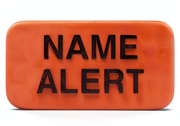 Carstens Medical Stickers – Name Alert, Alert and Instruction Labels for Medical Charts, Red and Black, Roll of 100 Patient Chart Labels, W1.5" x H.75"-1