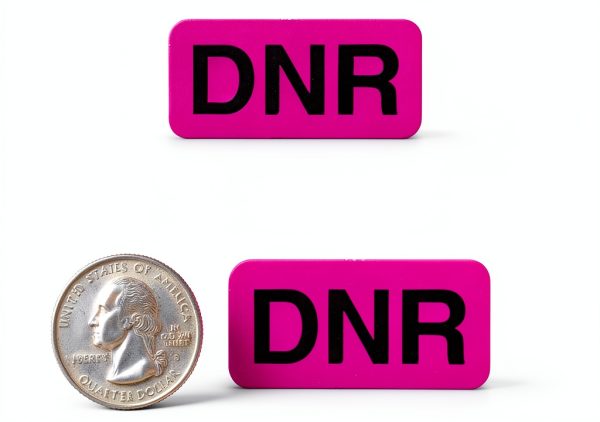 Carstens Medical Stickers DNR Alert Purple Black Roll of 100 1.5" x-4